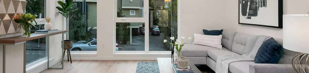 Living Room in one of the Baymont Townhomes