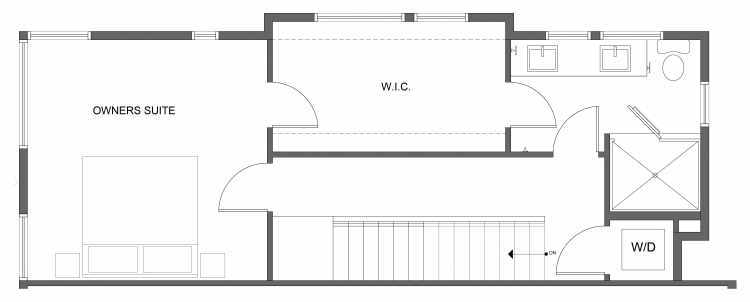 Third Floor Plan of 1028A NE 70th St, One of the Sopris on 70th Townhomes in Roosevelt
