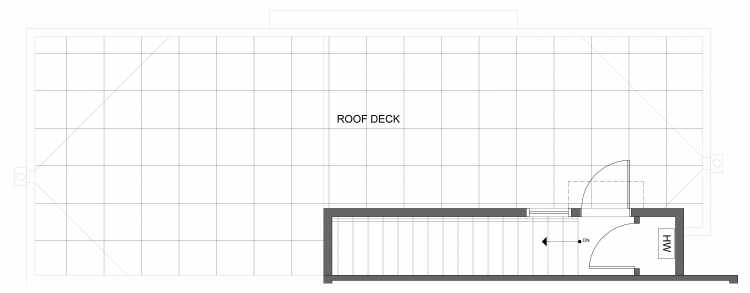 Roof Deck Floor Plan of 1028A NE 70th St, One of the Sopris on 70th Townhomes in Roosevelt