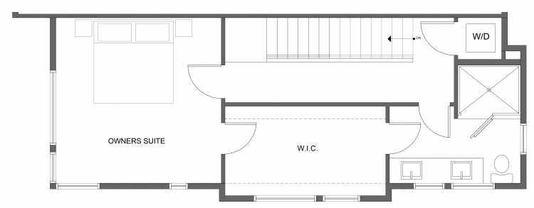 Third Floor Plan of 1028B NE 70th St, One of the Sopris on 70th Townhomes in Roosevelt