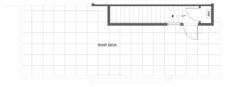 Roof Deck Floor Plan of 1028B NE 70th St, One of the Sopris on 70th Townhomes in Roosevelt