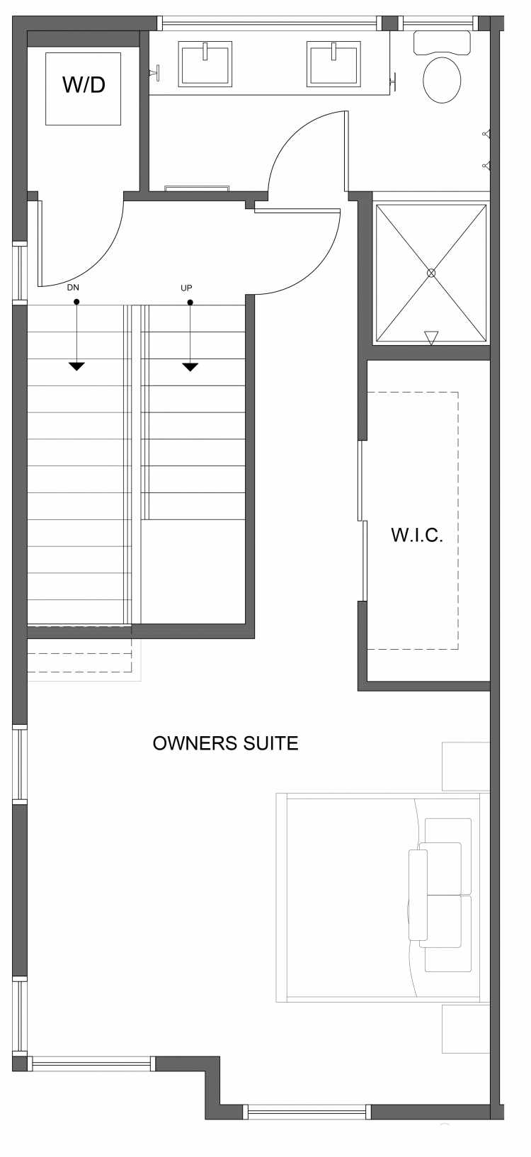 Third Floor Plan of 1030A NE 70th St, One of the Sopris on 70th Townhomes in Roosevelt