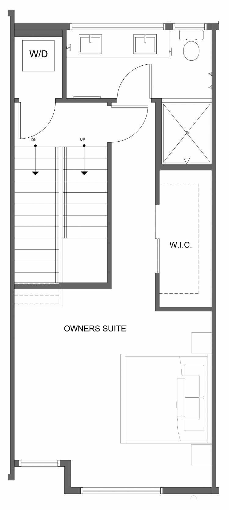 Third Floor Plan of 1030B NE 70th St, One of the Sopris on 70th Townhomes in Roosevelt
