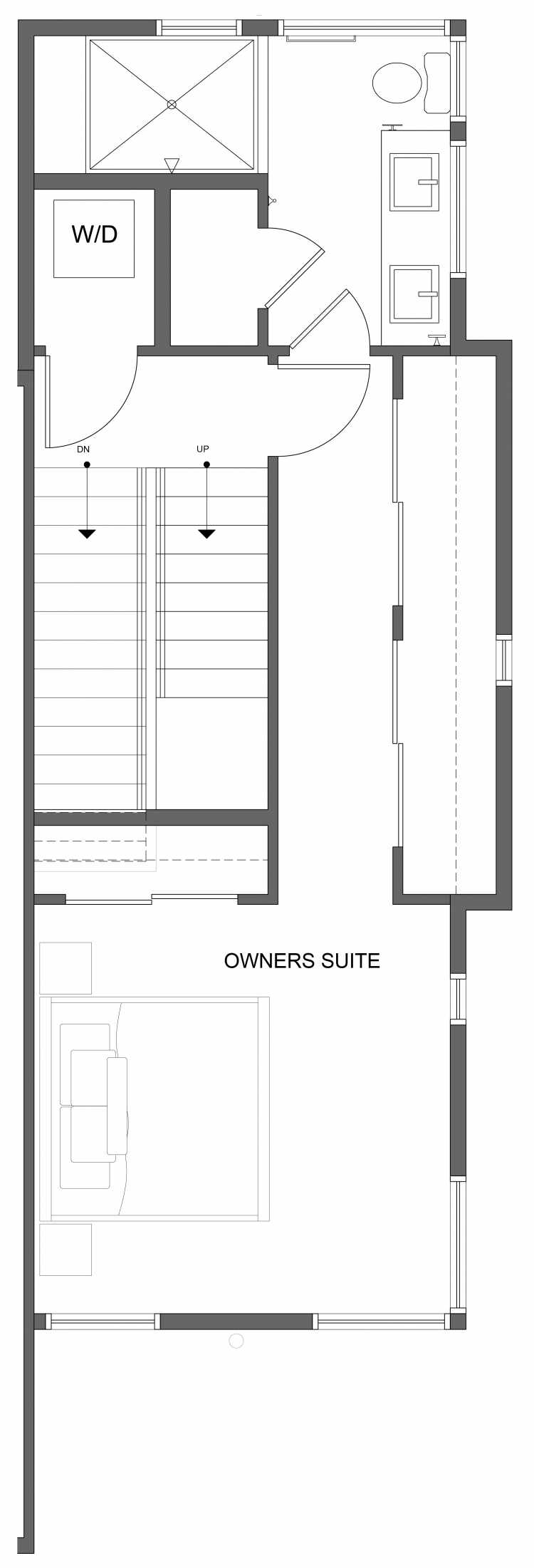 Third Floor Plan of 1030C NE 70th St, One of the Sopris on 70th Townhomes in Roosevelt