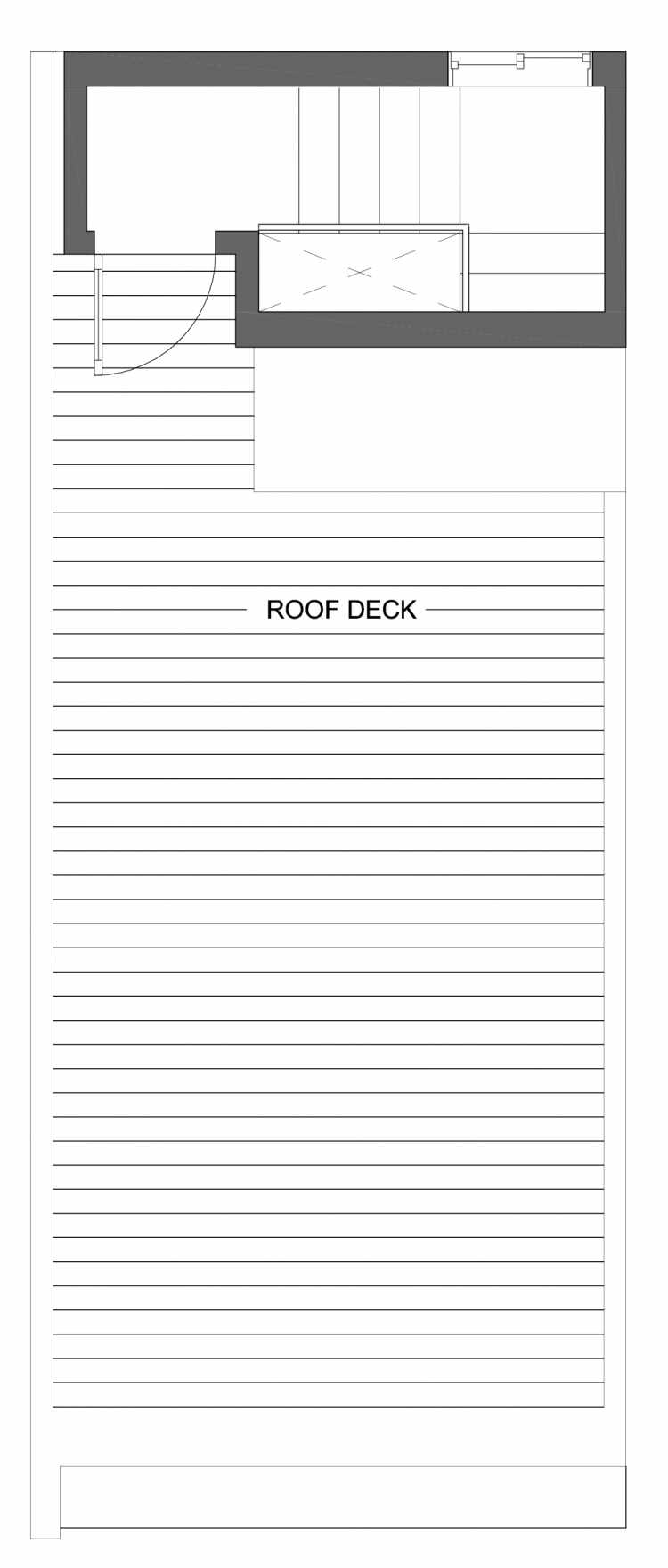 Roof Deck Floor Plan of 10429C Alderbrook Pl NW, One of the Jasmine Townhomes in the Greenwood Neighborhood of Seattle