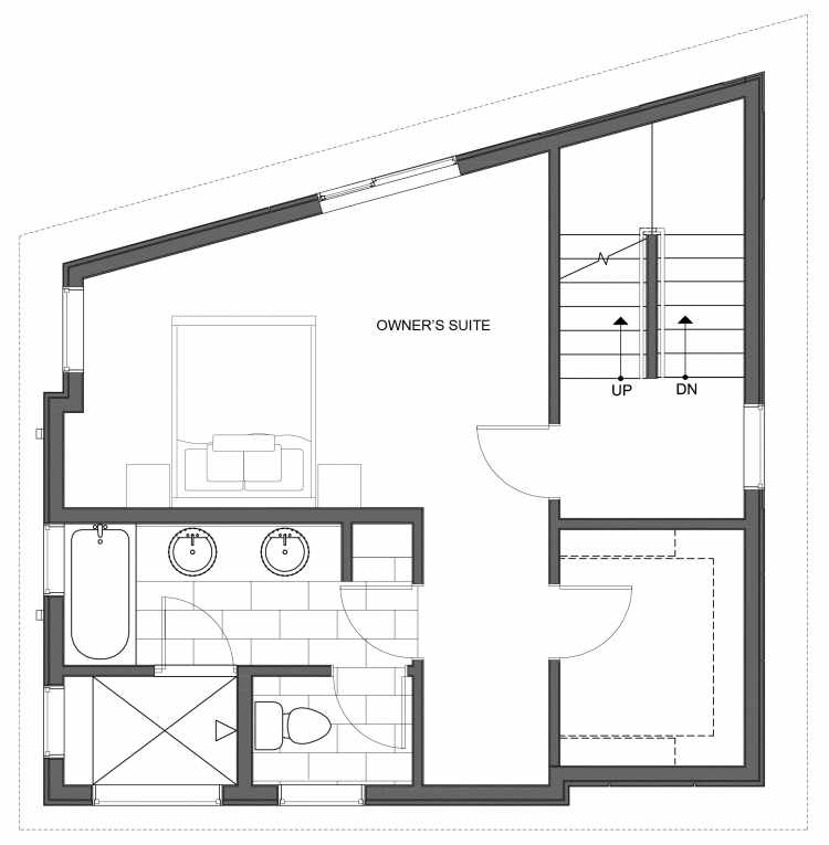 Third Floor Plan of 10441 Alderbrook Pl NW, One of the Hyacinth Homes in the Greenwood Neighborhood of Seattle