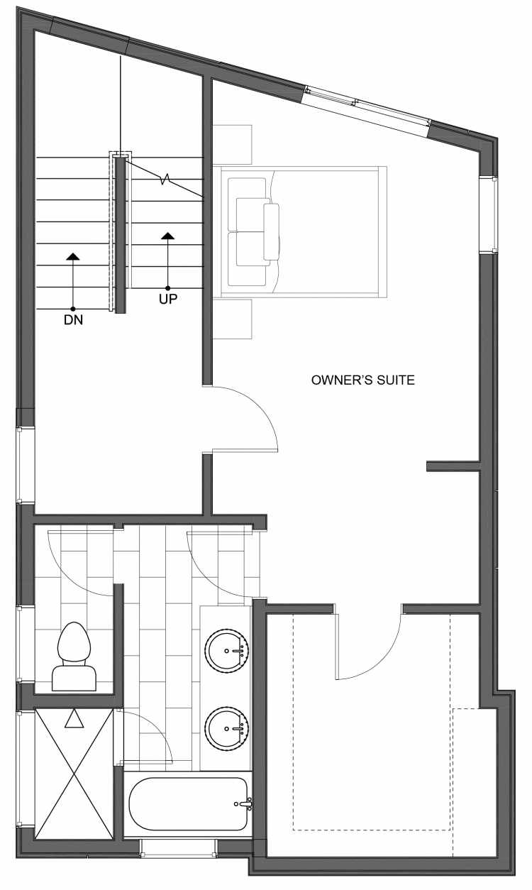 Third Floor Plan of 10445 Alderbrook Pl NW, One of the Hyacinth Homes in the Greenwood Neighborhood of Seattle