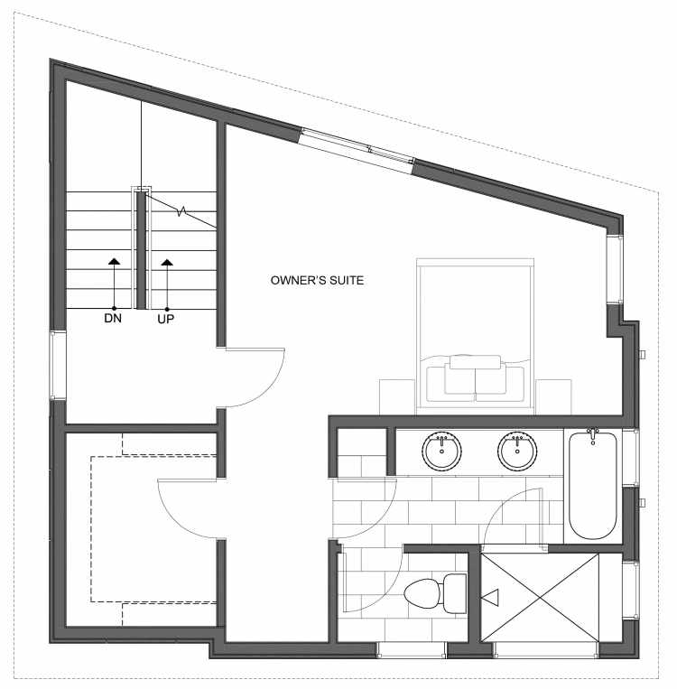 Third Floor Plan of 10447 Alderbrook Pl NW, One of the Hyacinth Homes in the Greenwood Neighborhood of Seattle