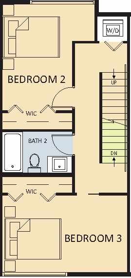 2 Bedrooms + Bathroom