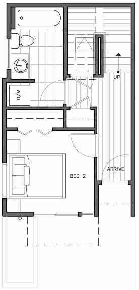 First Floor Plan of 109A 22nd Ave E at the Thalia Townhomes