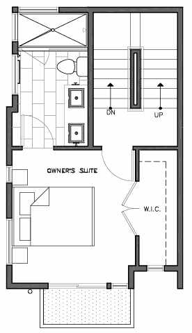 Third Floor Plan of 109A 22nd Ave E at the Thalia Townhomes