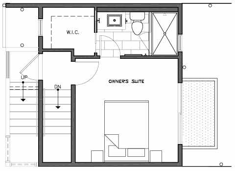 Third Floor Plan of 109B 22nd Ave E at the Thalia Townhomes