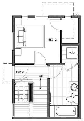 First Floor Plan of 109C 22nd Ave E at the Thalia Townhomes