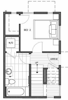 First Floor Plan of 109D 22nd Ave E at the Thalia Townhomes