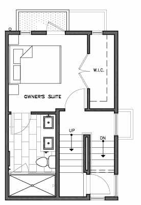 Third Floor Plan of 109D 22nd Ave E at the Thalia Townhomes