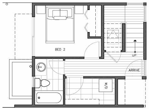 First Floor Plan of 109E 22nd Ave E at the Thalia Townhomes