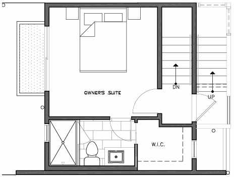 Third Floor Plan of 109E 22nd Ave E at the Thalia Townhomes