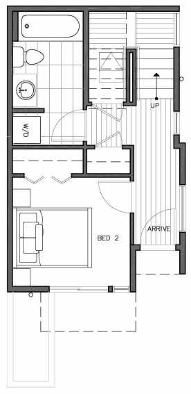 First Floor Plan of 109F 22nd Ave E at the Thalia Townhomes