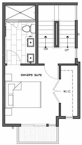 Third Floor Plan of 109F 22nd Ave E at the Thalia Townhomes