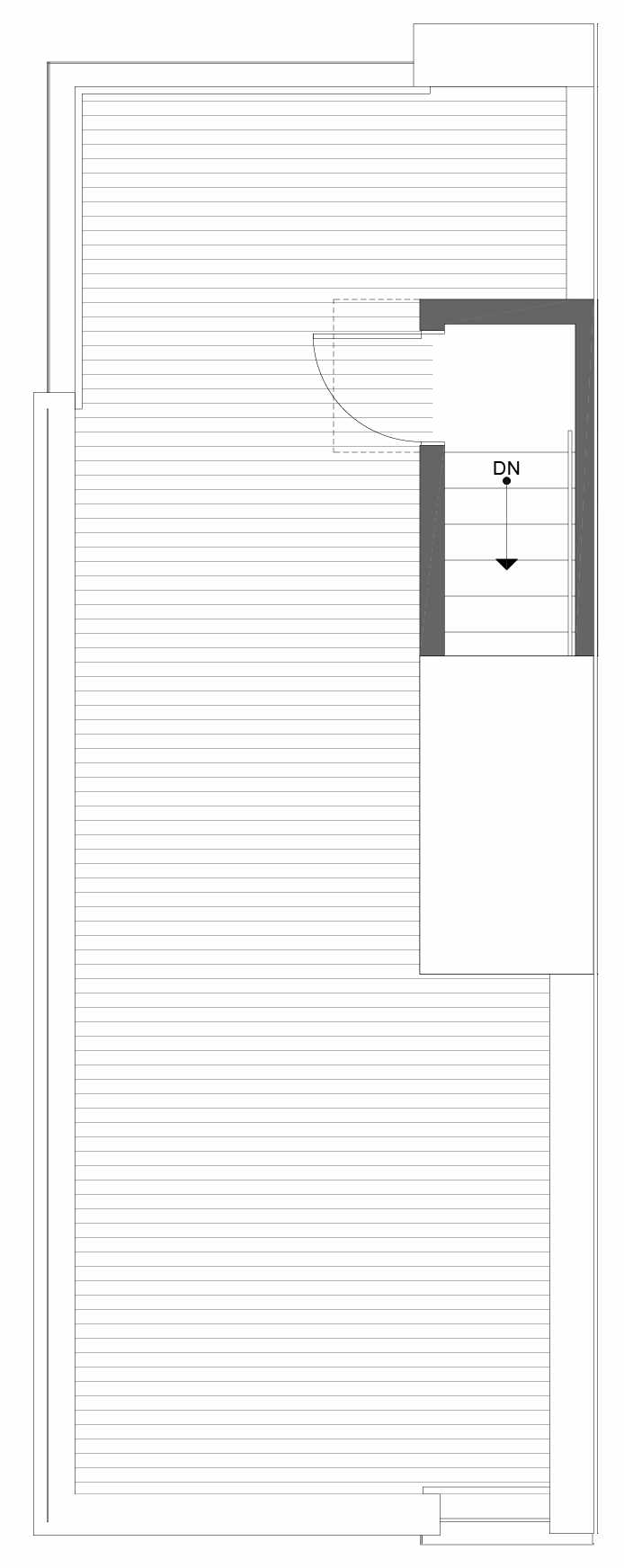 Roof Deck Floor Plan of 1101A 14th Ave in the Corazon Townhomes