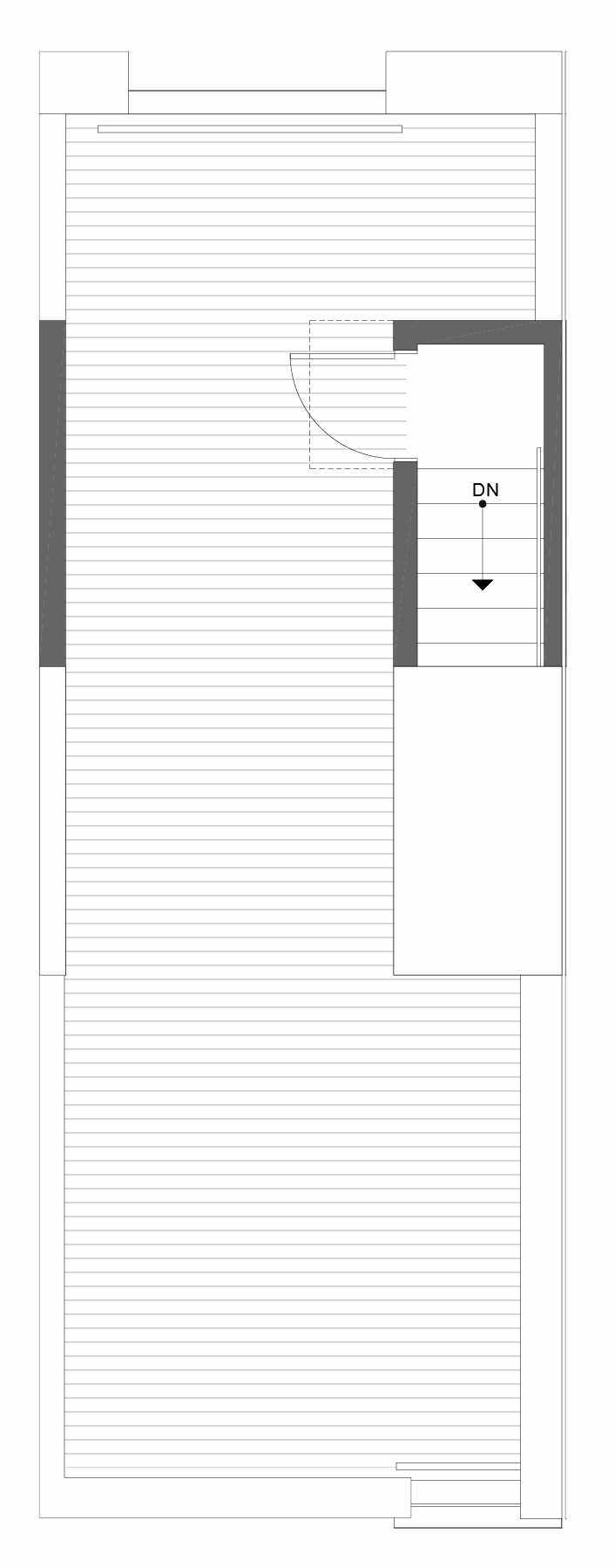 Roof Deck Floor Plan of 1101B 14th Ave in the Corazon Townhomes