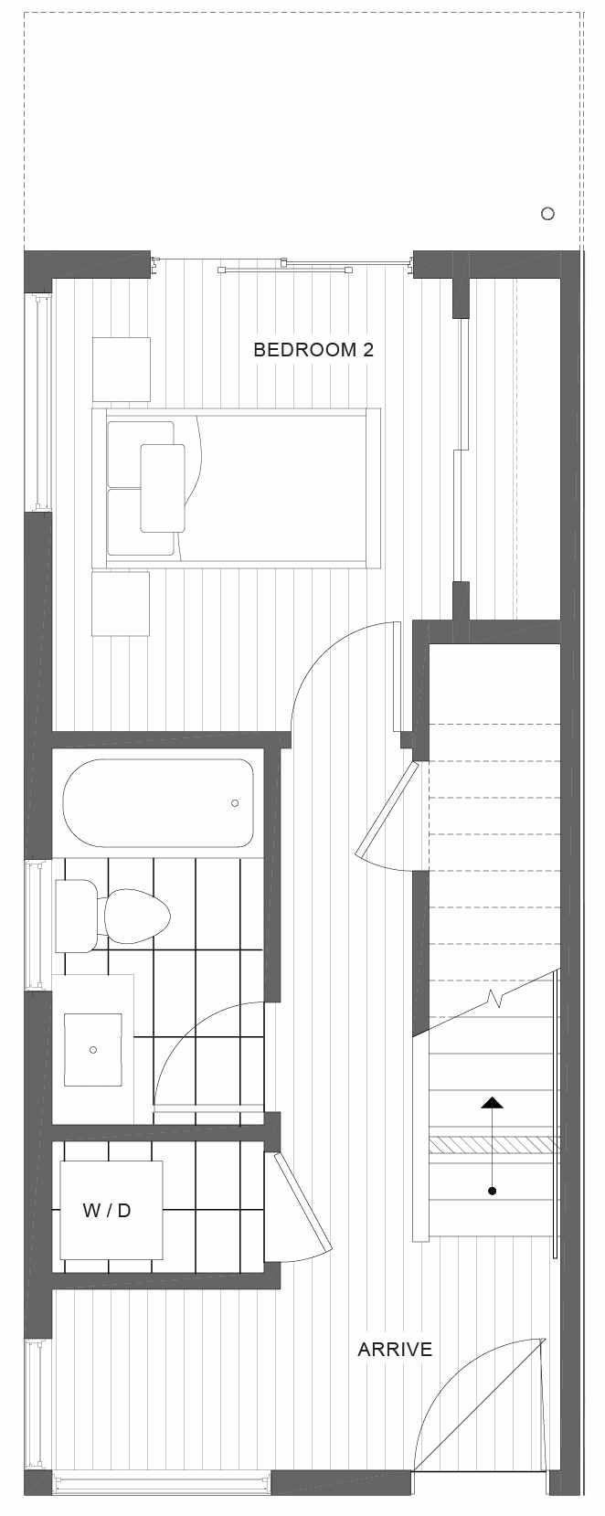 First Floor Plan of 1105A 14th Ave in the Corazon Central Townhomes