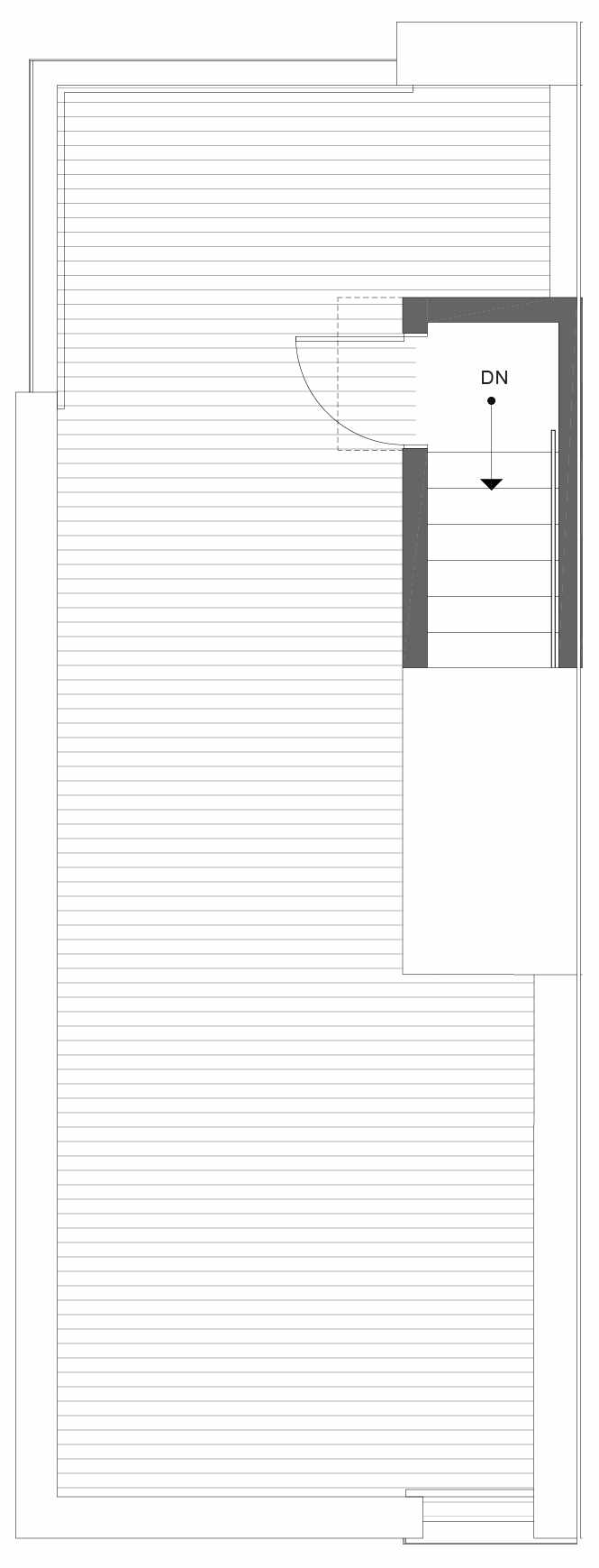 Roof Deck Floor Plan of 1105A 14th Ave in the Corazon Central Townhomes