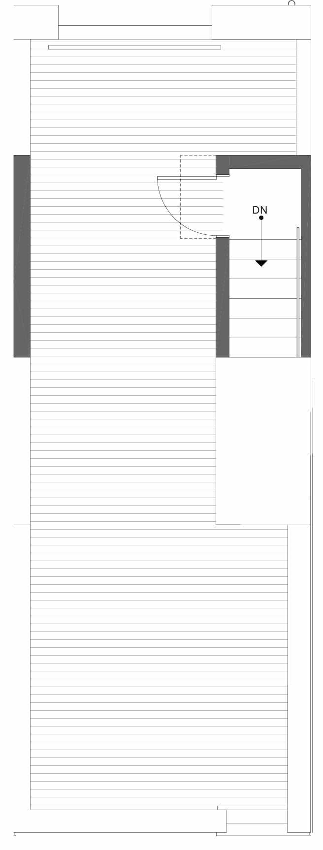 Roof Deck Floor Plan of 1105B 14th Ave in the Corazon Central Townhomes