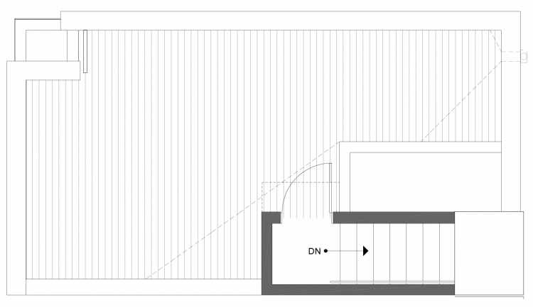 Roof Deck Floor Plan of 1113A 14th Ave in the Corazon Townhomes