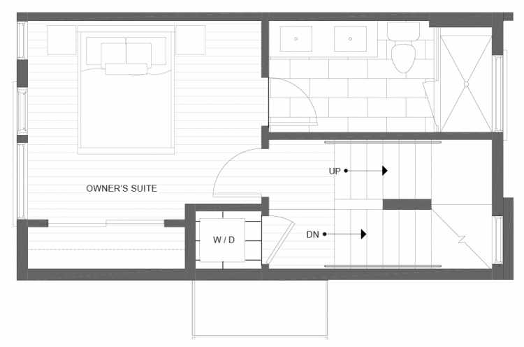 Third Floor Plan of 1113B 14th Ave in the Corazon Townhomes