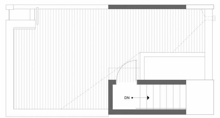 Roof Deck Floor Plan of 1113D 14th Ave in the Corazon Townhomes