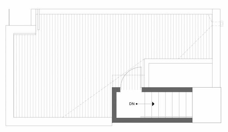 Roof Deck Floor Plan of 1113F 14th Ave in the Corazon Townhomes