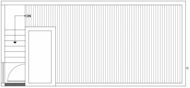 Roof Deck Floor Plan of 1115 E Howell St of the Wyn Townhomes