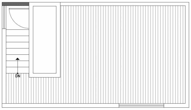 Roof Deck Floor Plan of 1119 E Howell St of the Wyn Townhomes