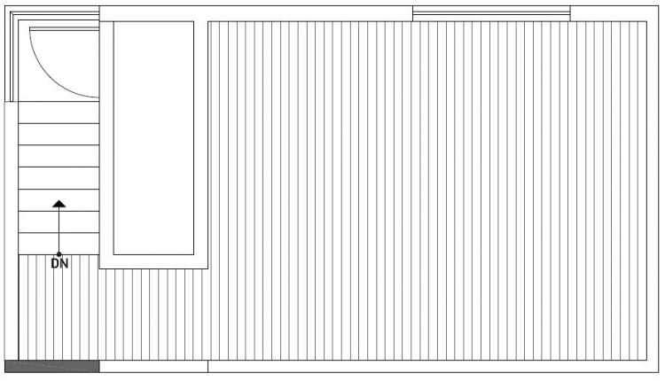 Roof Deck Floor Plan of 1121 E Howell St of the Wyn Townhomes