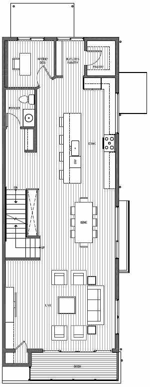 Second Floor Plan of 11510B NE 87th St in Kirkland 