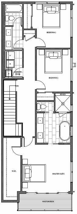 Third Floor Plan of 11510B NE 87th St in Kirkland 