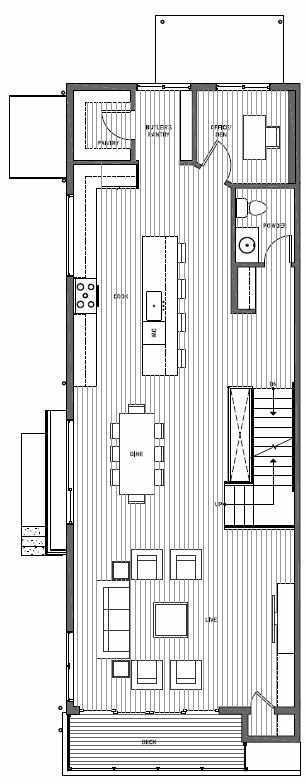 Second Floor Plan of 11514A NE 87th St in Kirkland 