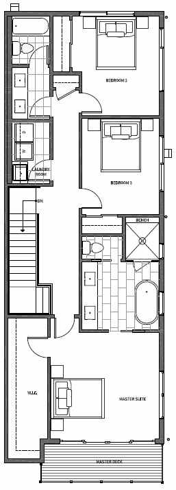 Third Floor Plan of 11514B NE 87th St in Kirkland 