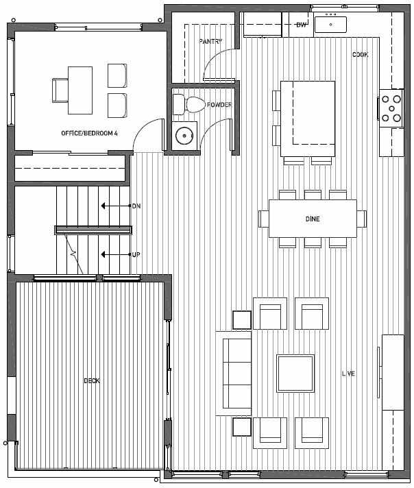 Second Floor Plan of 11518A NE 87th St in Kirkland 