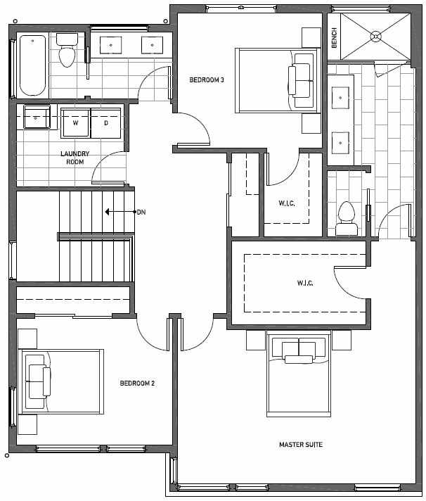 Third Floor Plan of 11518A NE 87th St in Kirkland 