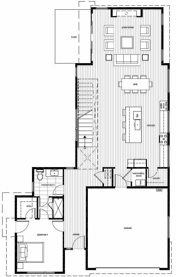 First Floor Plan of 13120 NE 112th St, Sheffield Park, in Kirkland, WA