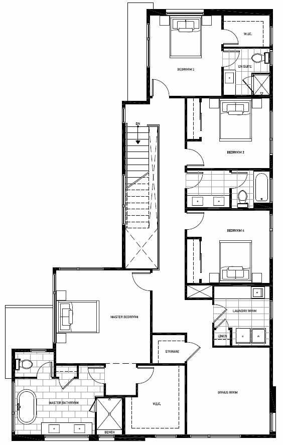 Second Floor Plan of 13120 NE 112th St, Sheffield Park, in Kirkland, WA