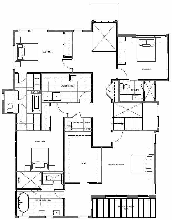Second Floor Plan of 13123 NE 113th St, Sheffield Park, in Kirkland, WA