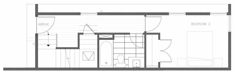 First Floor Plan of 1319 NW 85th St in the Thoren Townhomes