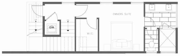 Third Floor Plan of 1319 NW 85th St in the Thoren Townhomes