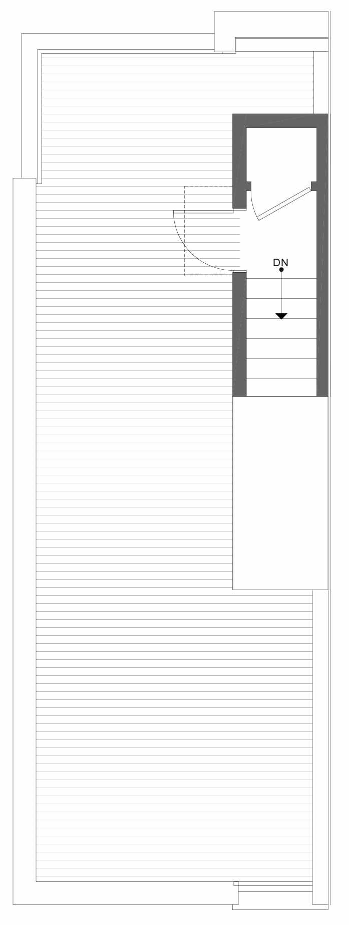 Roof Deck Floor Plan of 1320 E Spring St in the Corazon Townhomes in Capitol Hill