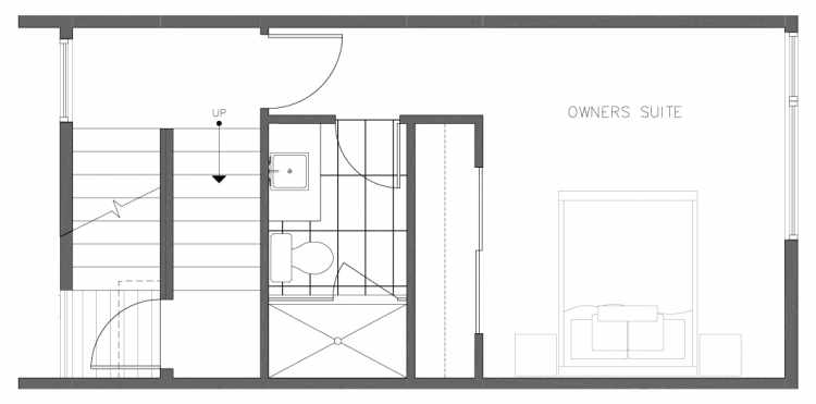 Third Floor Plan of 1321 NW 85th St in the Thoren Townhomes