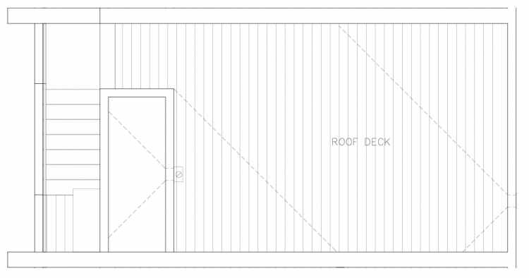 Roof Deck Floor Plan of 1321 NW 85th St in the Thoren Townhomes