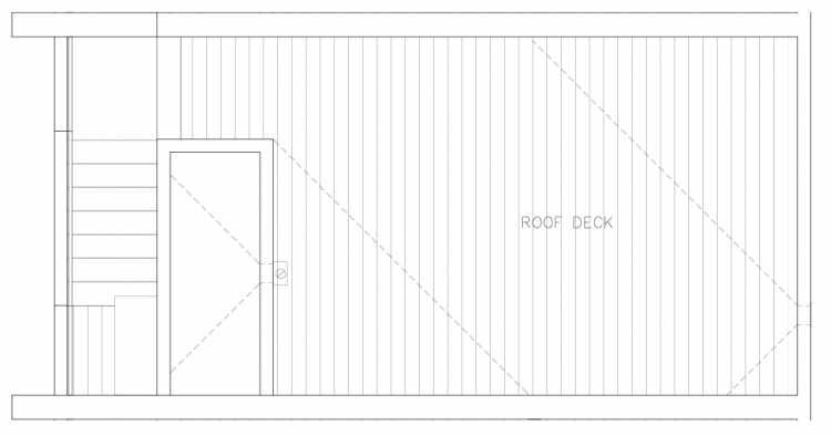 Roof Deck Floor Plan of 1325 NW 85th St in the Thoren Townhomes